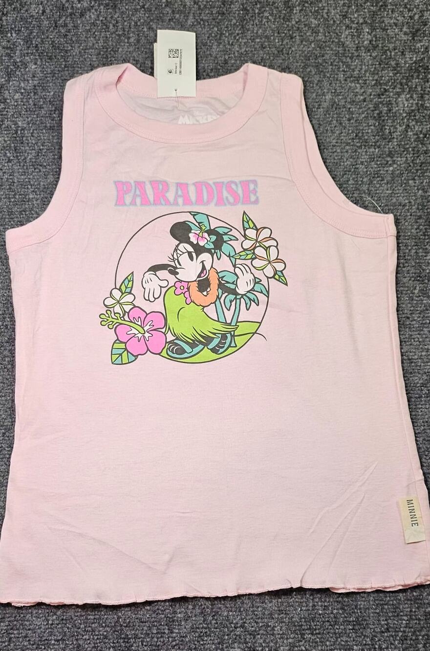 Girl sleeveless mickey mouse blouse